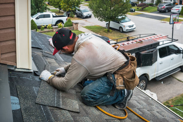 Professional Roofing technician working in Sauk City, WI